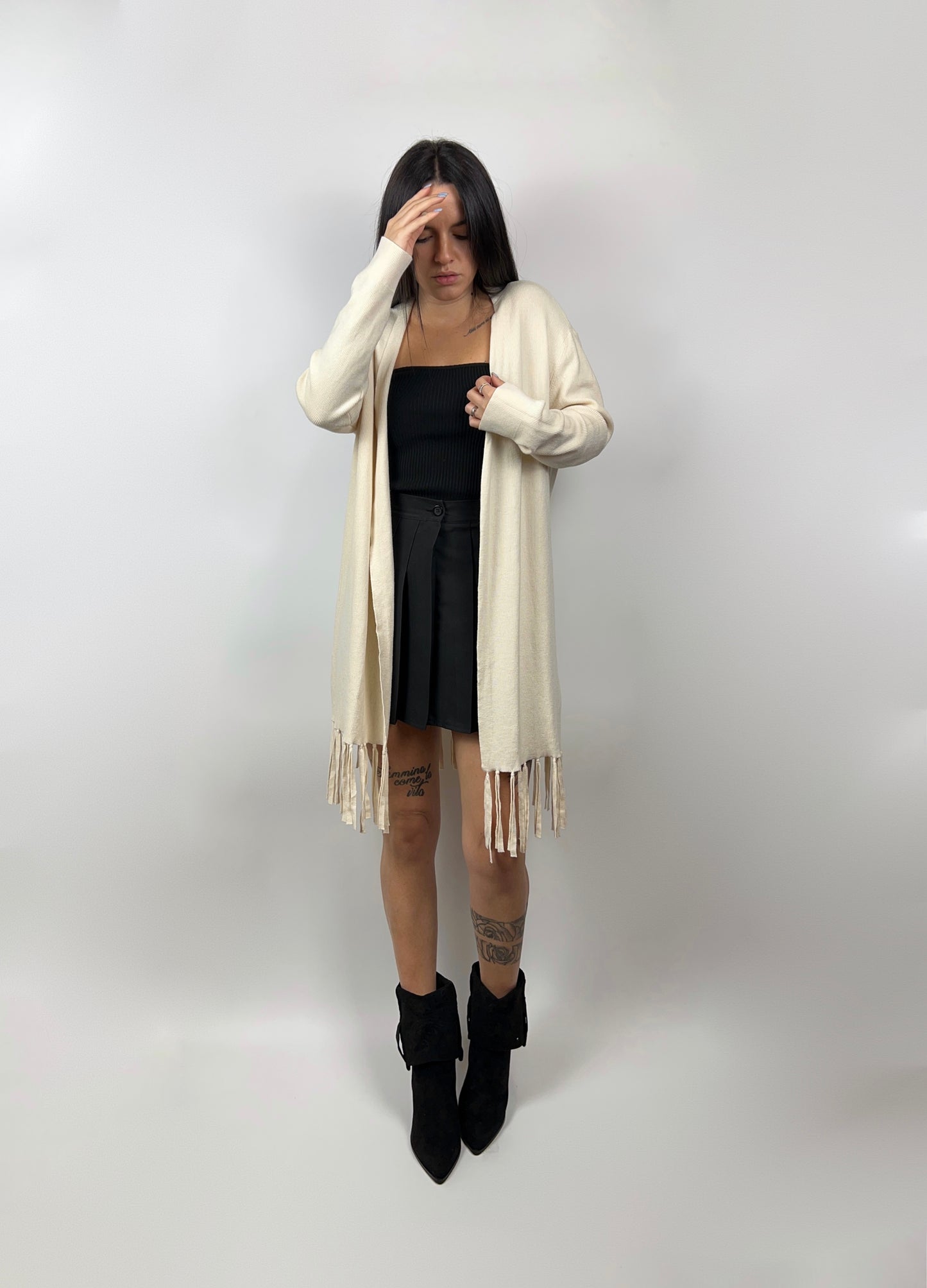 Cardigan frange