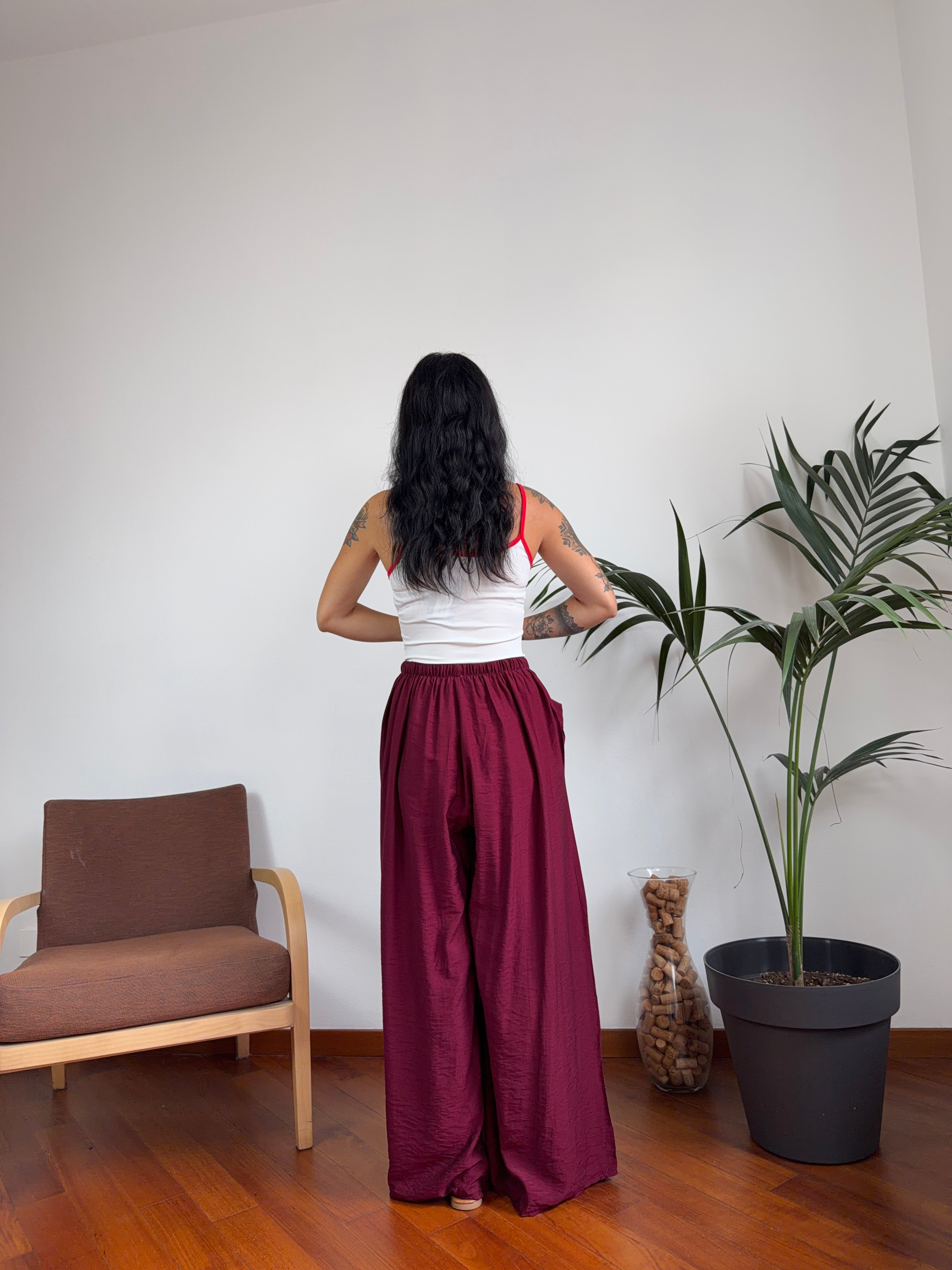 Pantalone effetto stropicciato