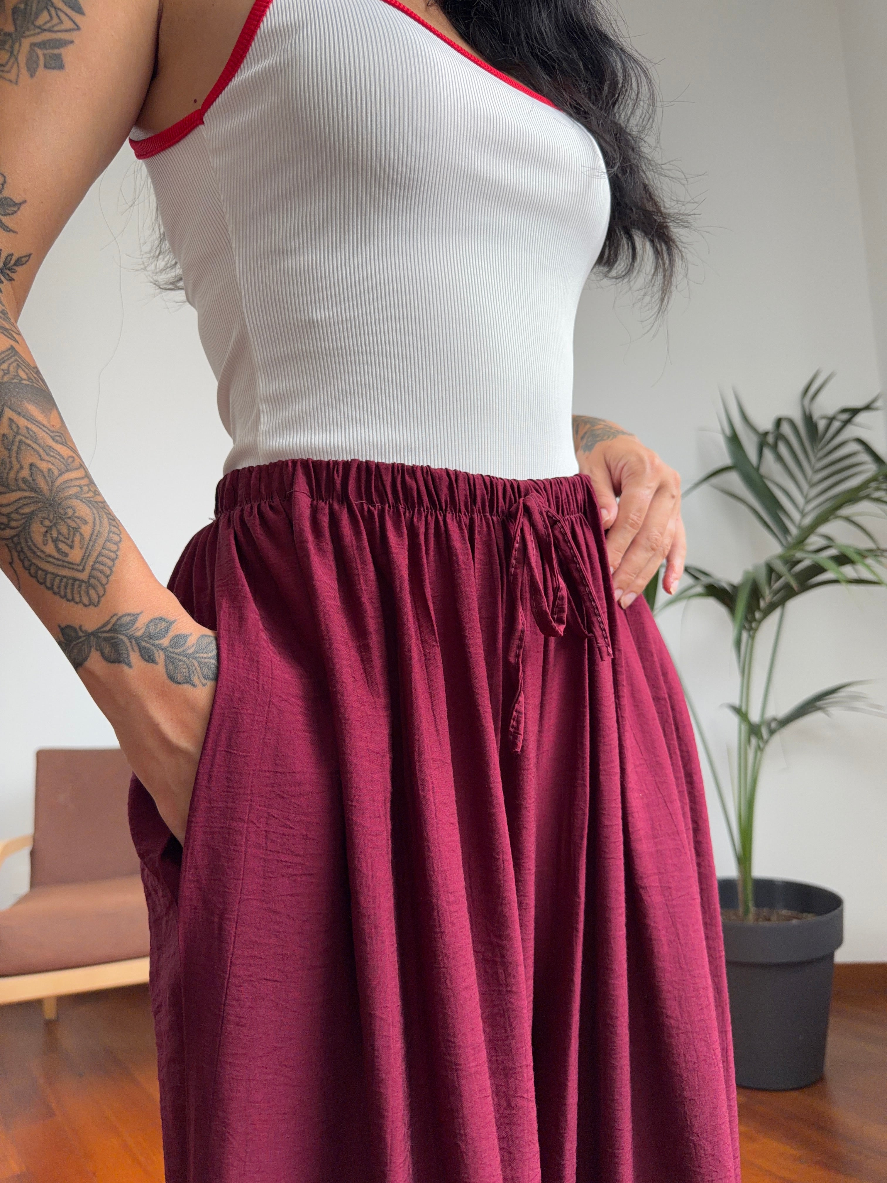 Pantalone effetto stropicciato