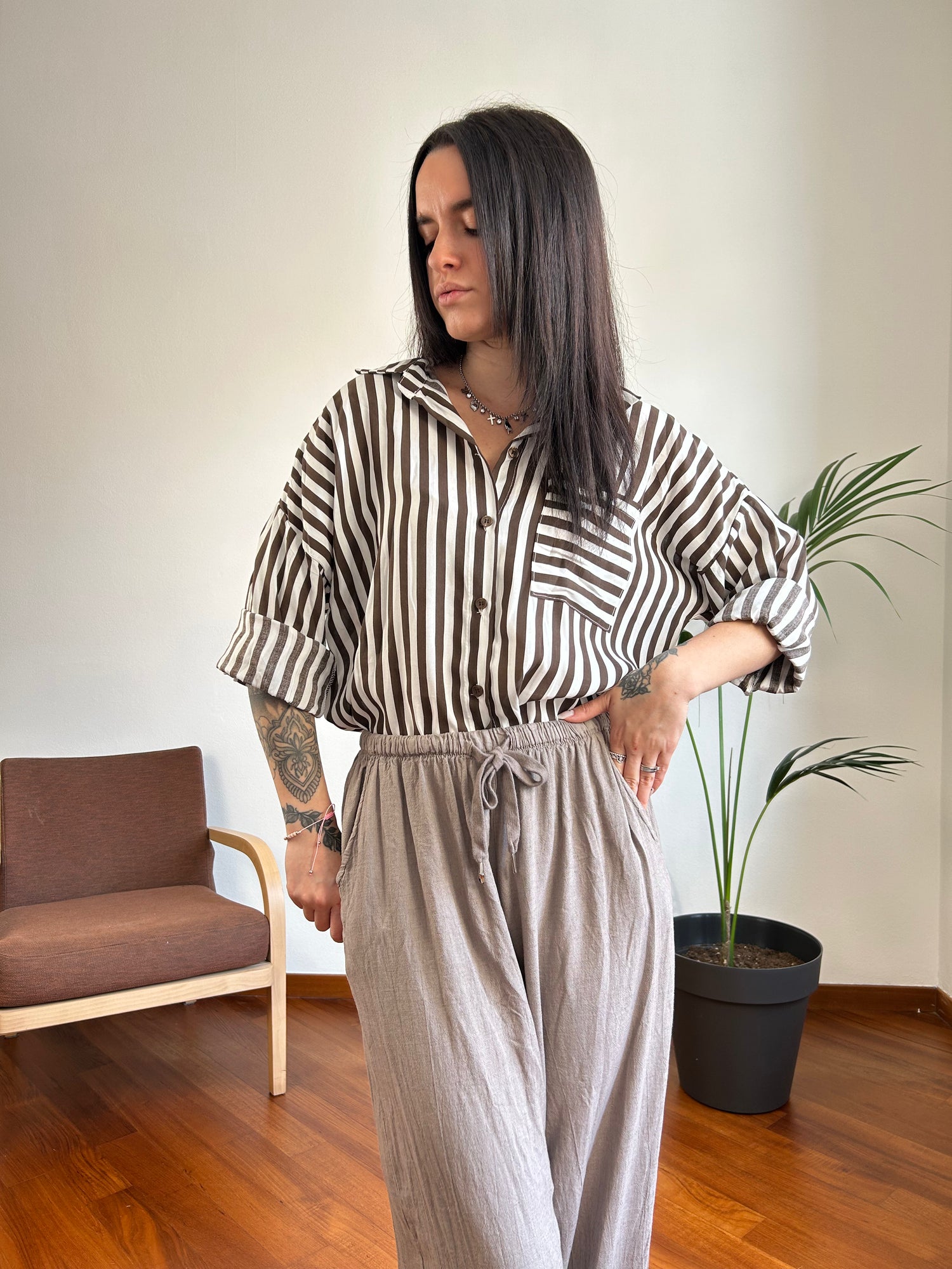 Camicia a righe
