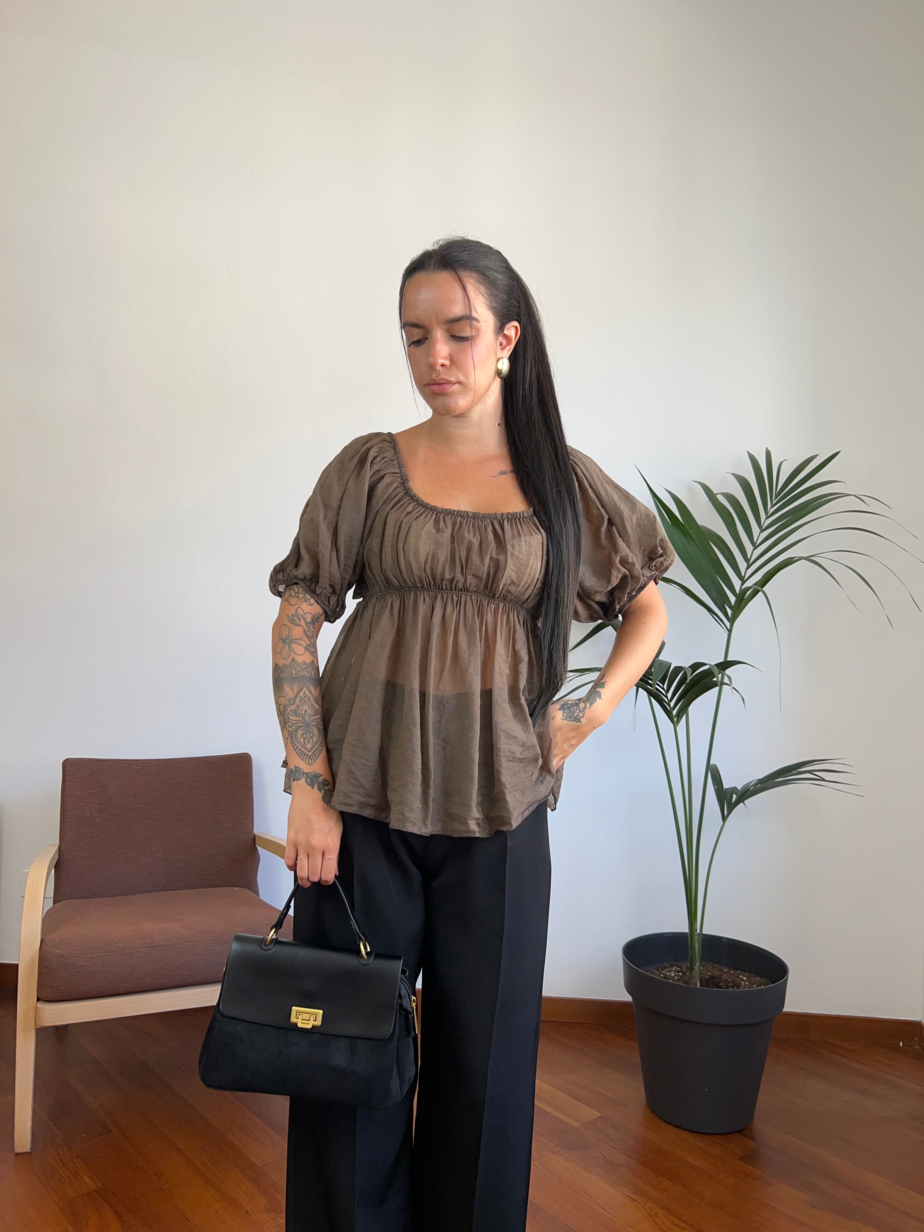 Blusa trasparente