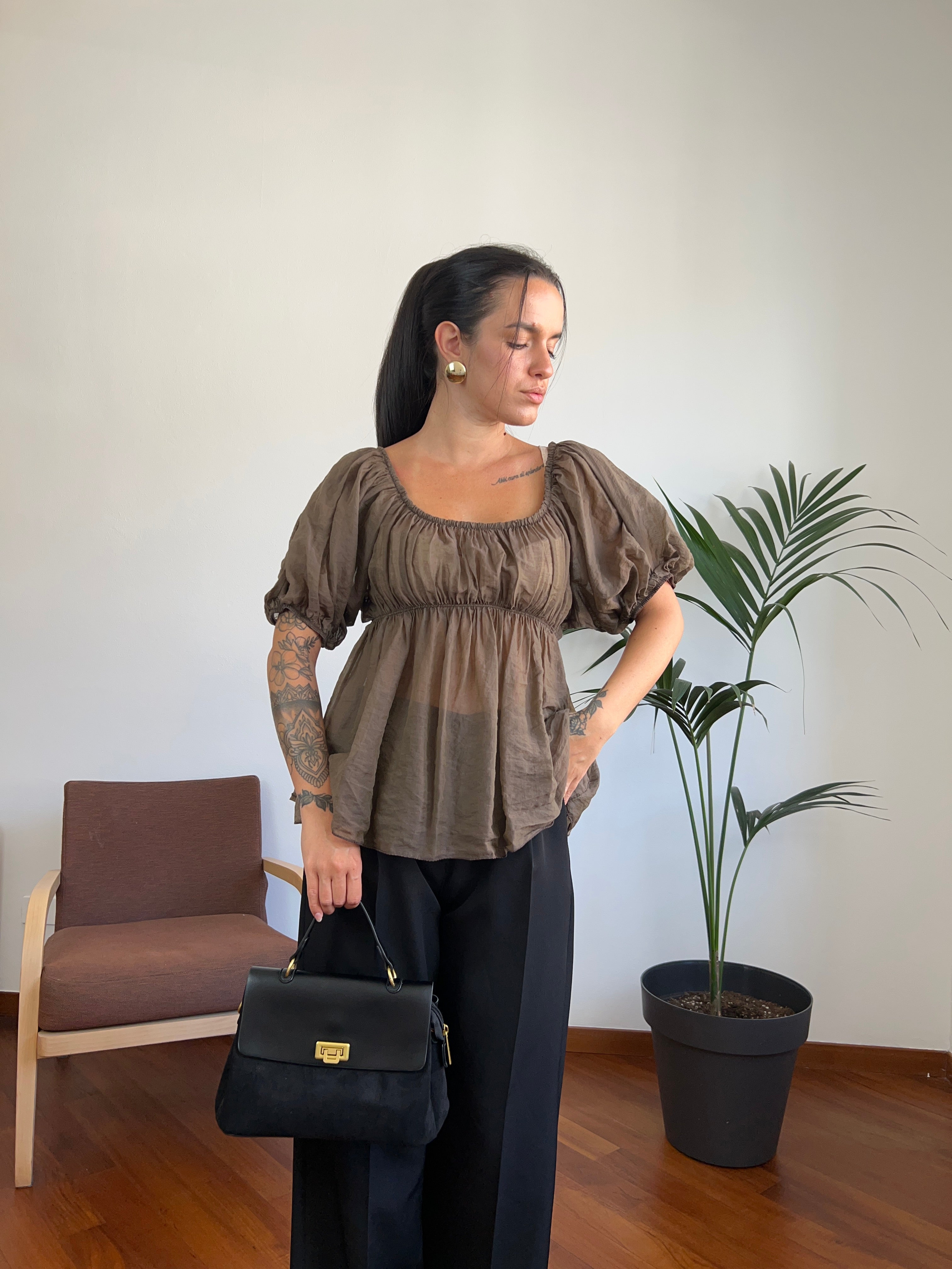 Blusa trasparente