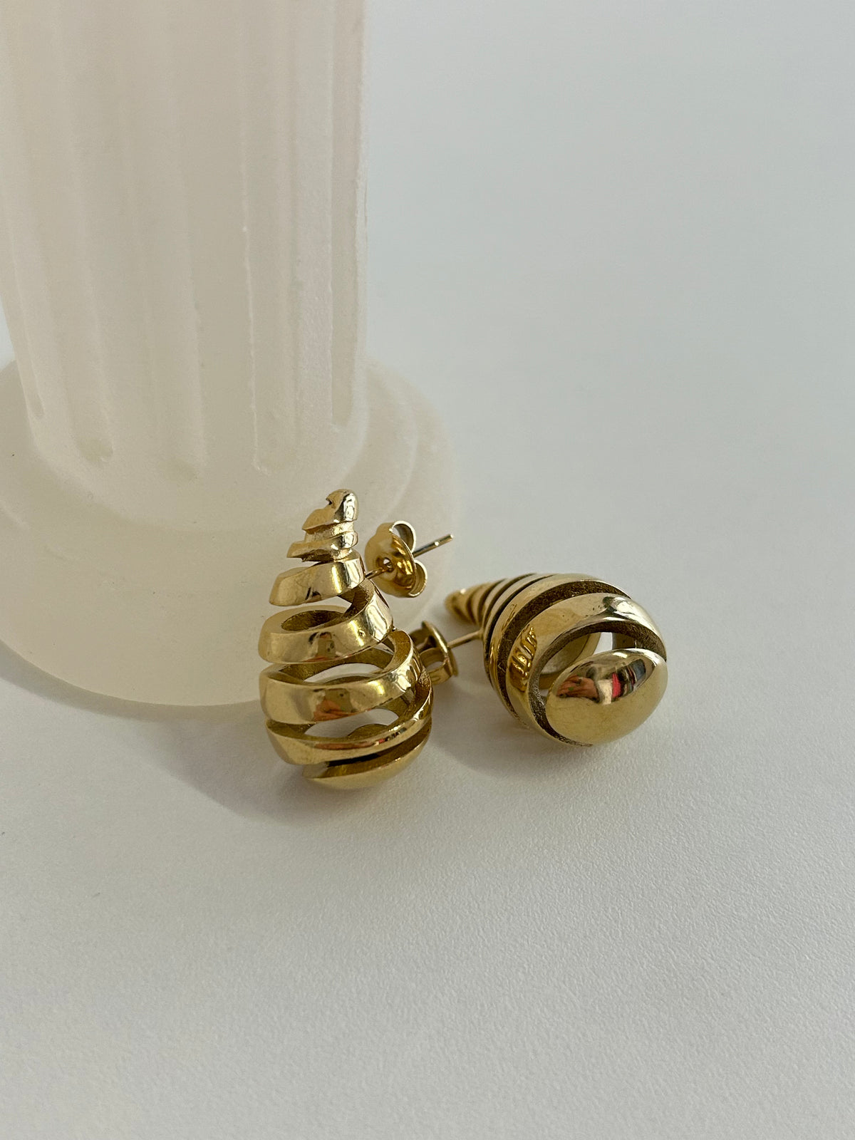 Orecchini drop spirale