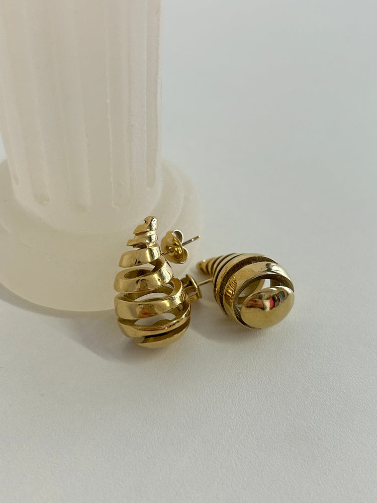 Orecchini drop spirale