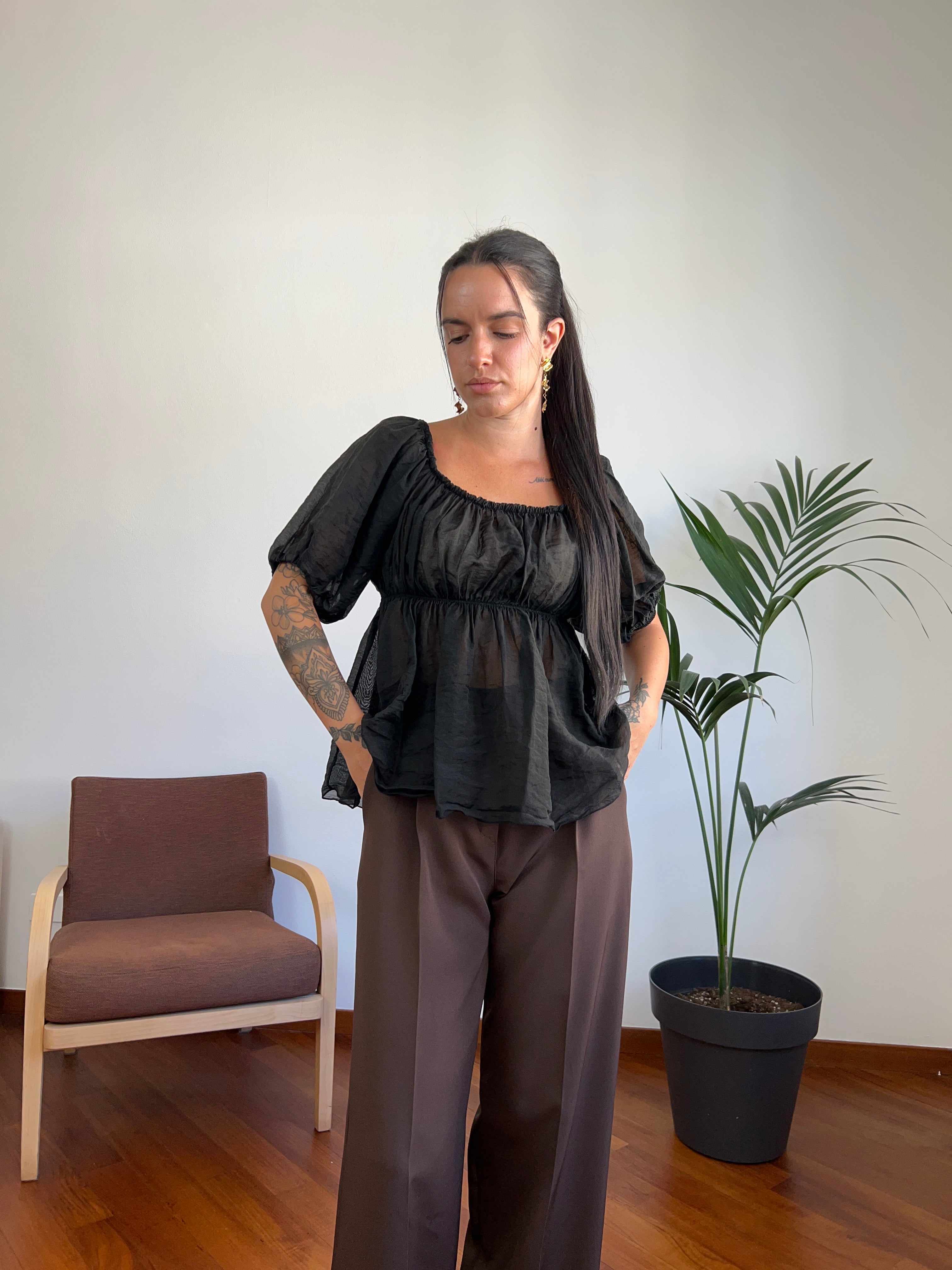 Blusa trasparente