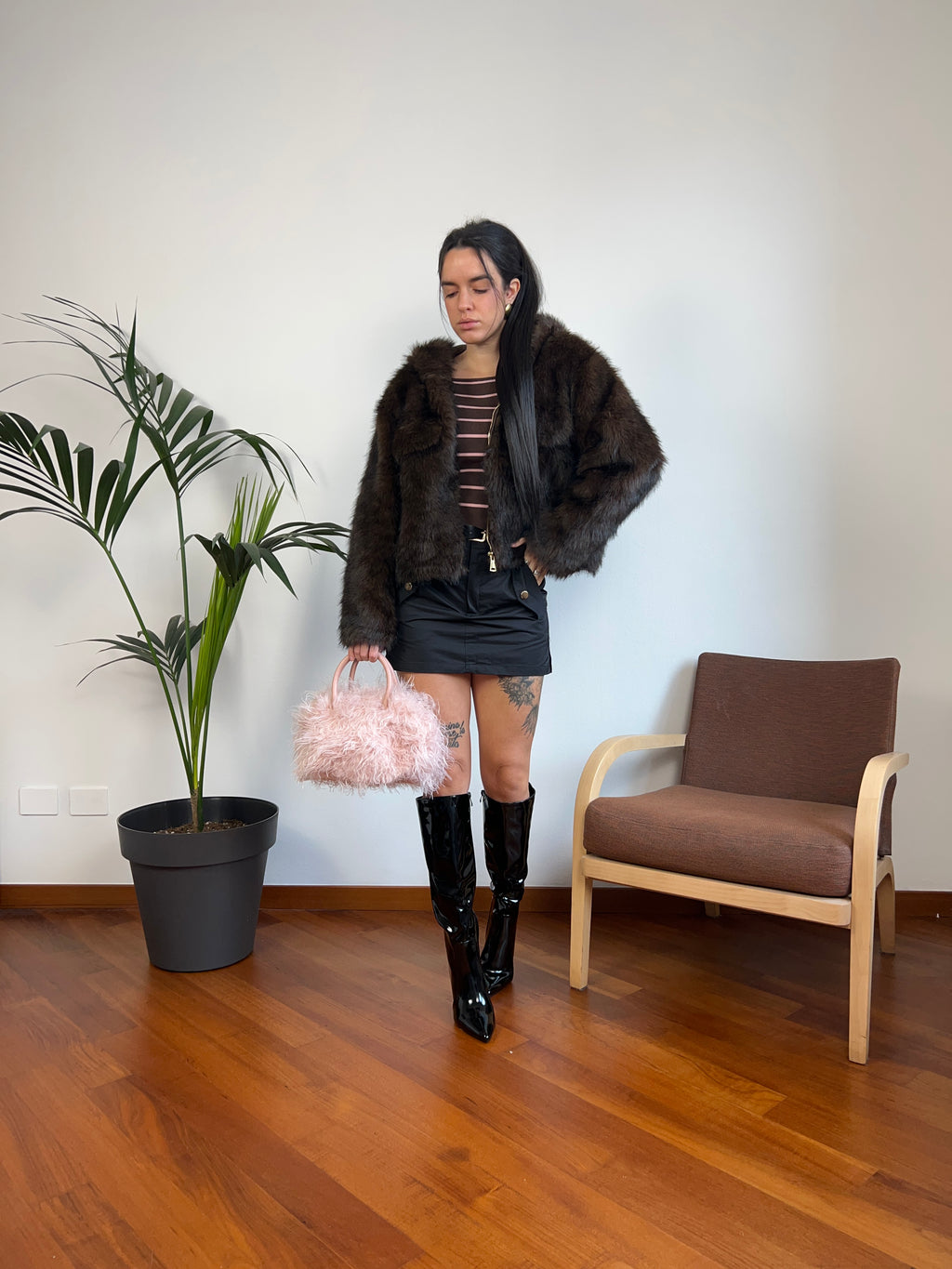 Ecopelliccia cappuccino