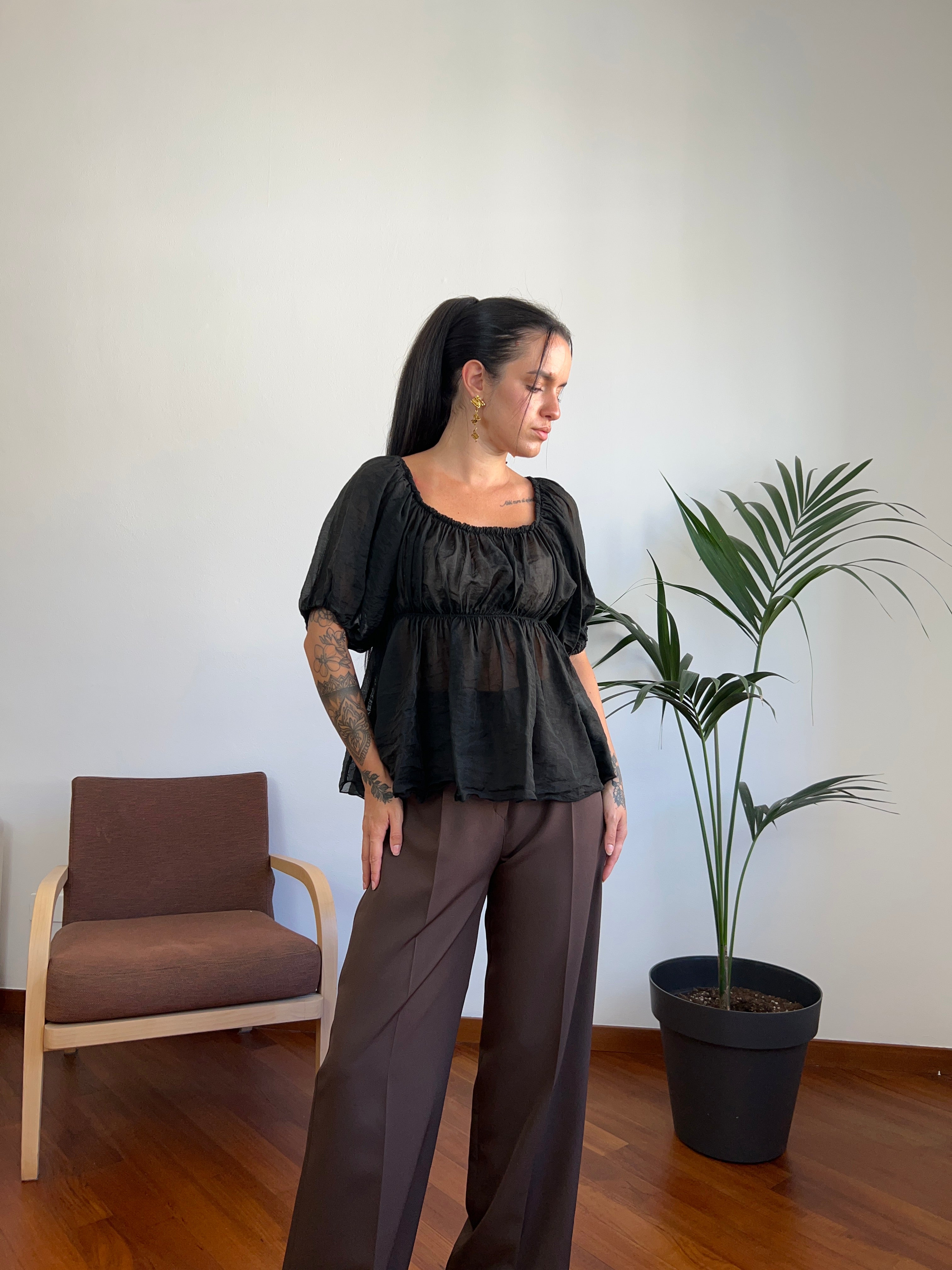 Blusa trasparente