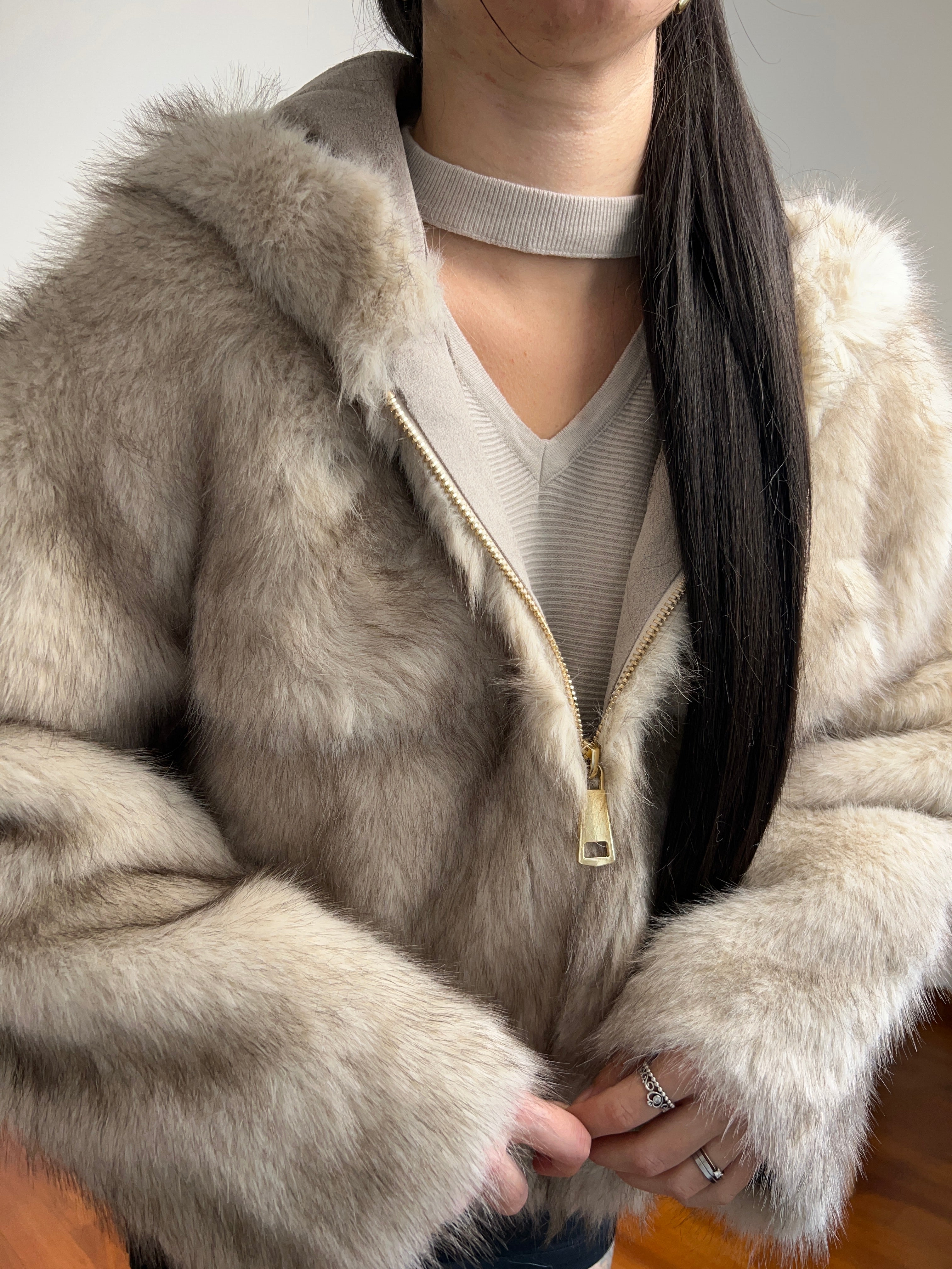 Ecopelliccia cappuccino