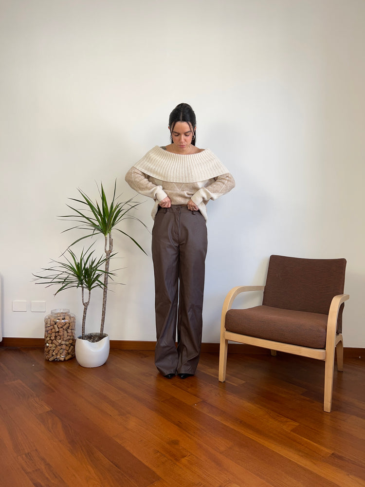 Pantalone ecopelle