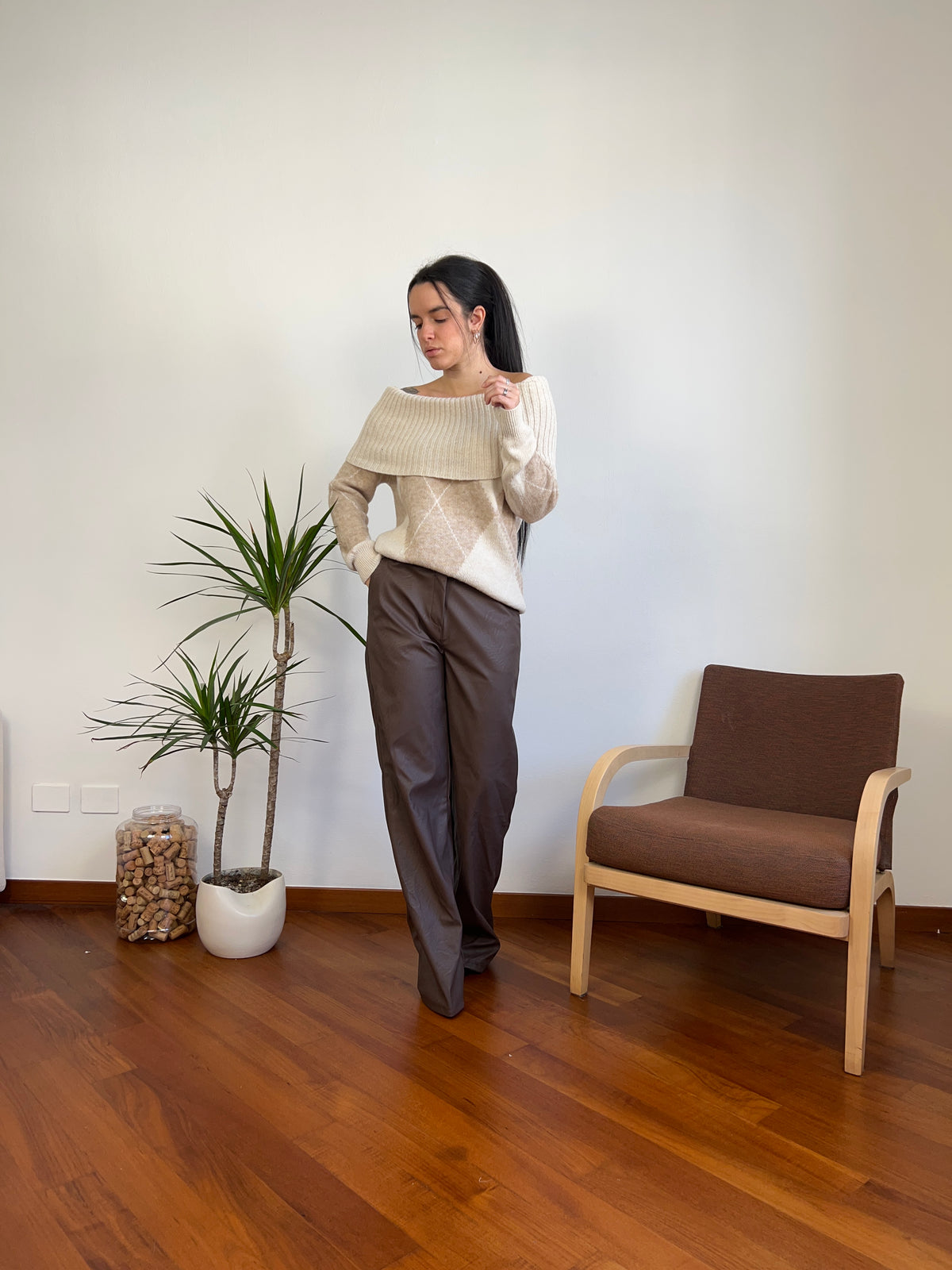 Pantalone ecopelle