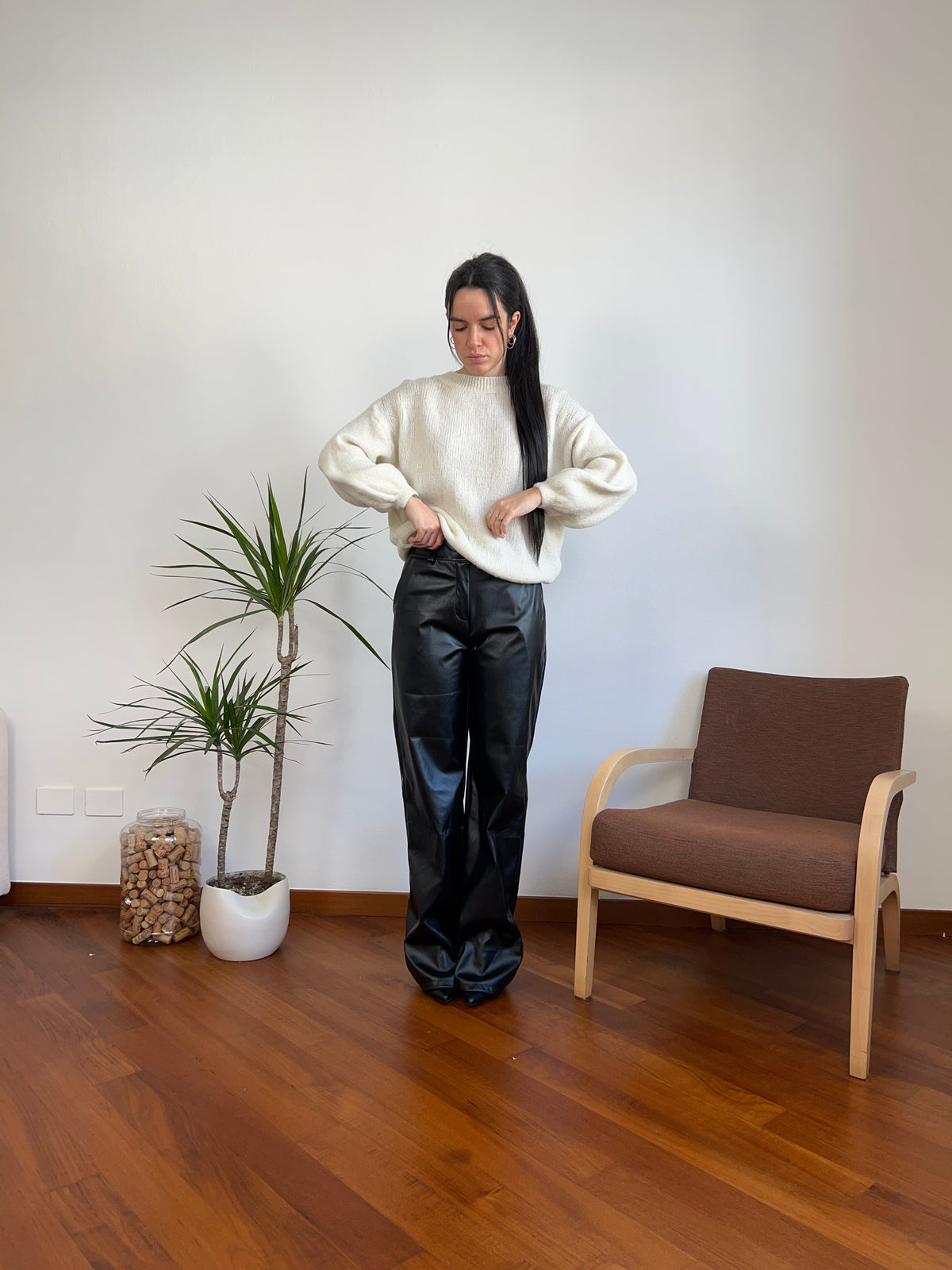 Pantalone ecopelle
