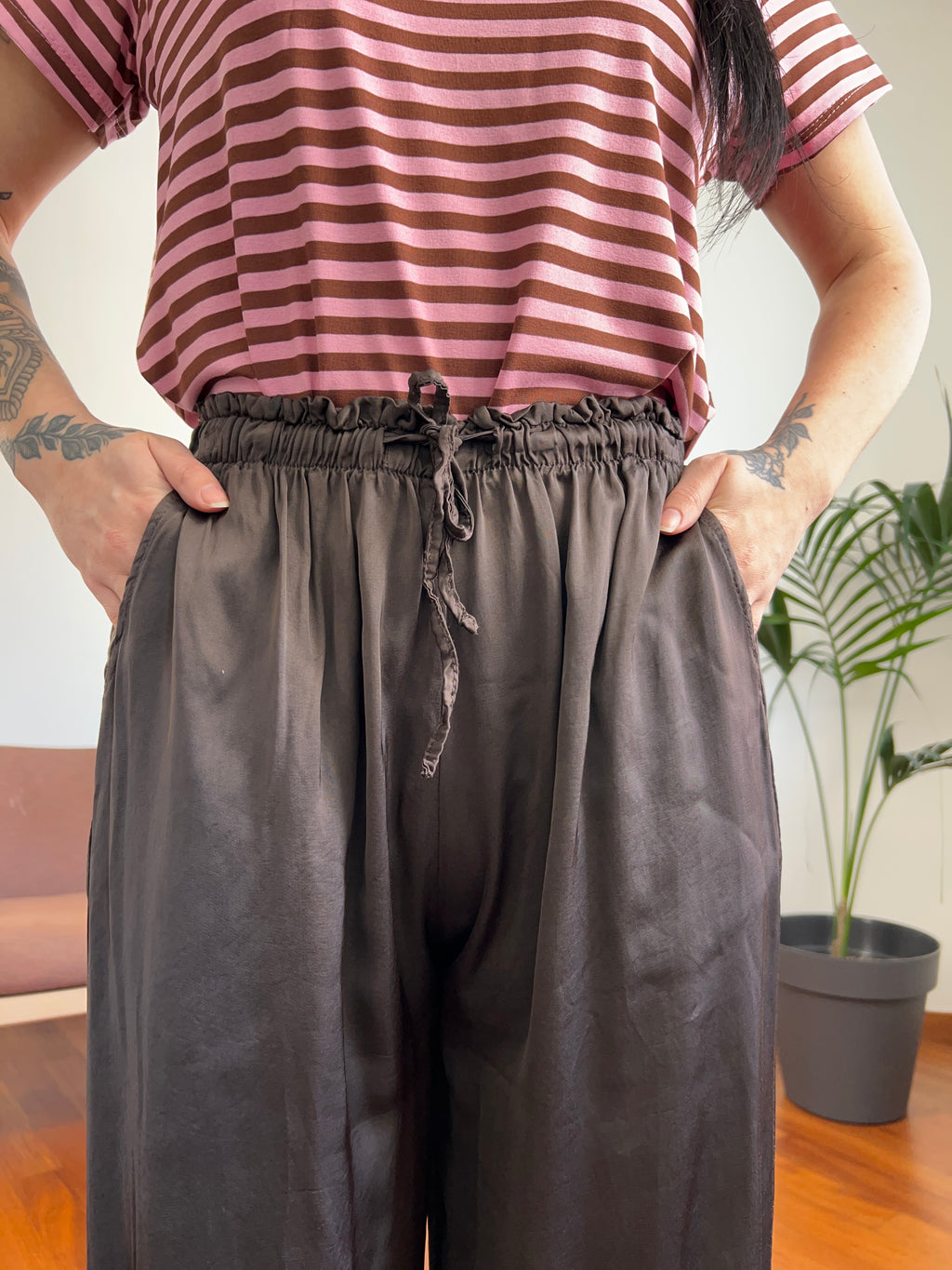 Panta palazzo satin