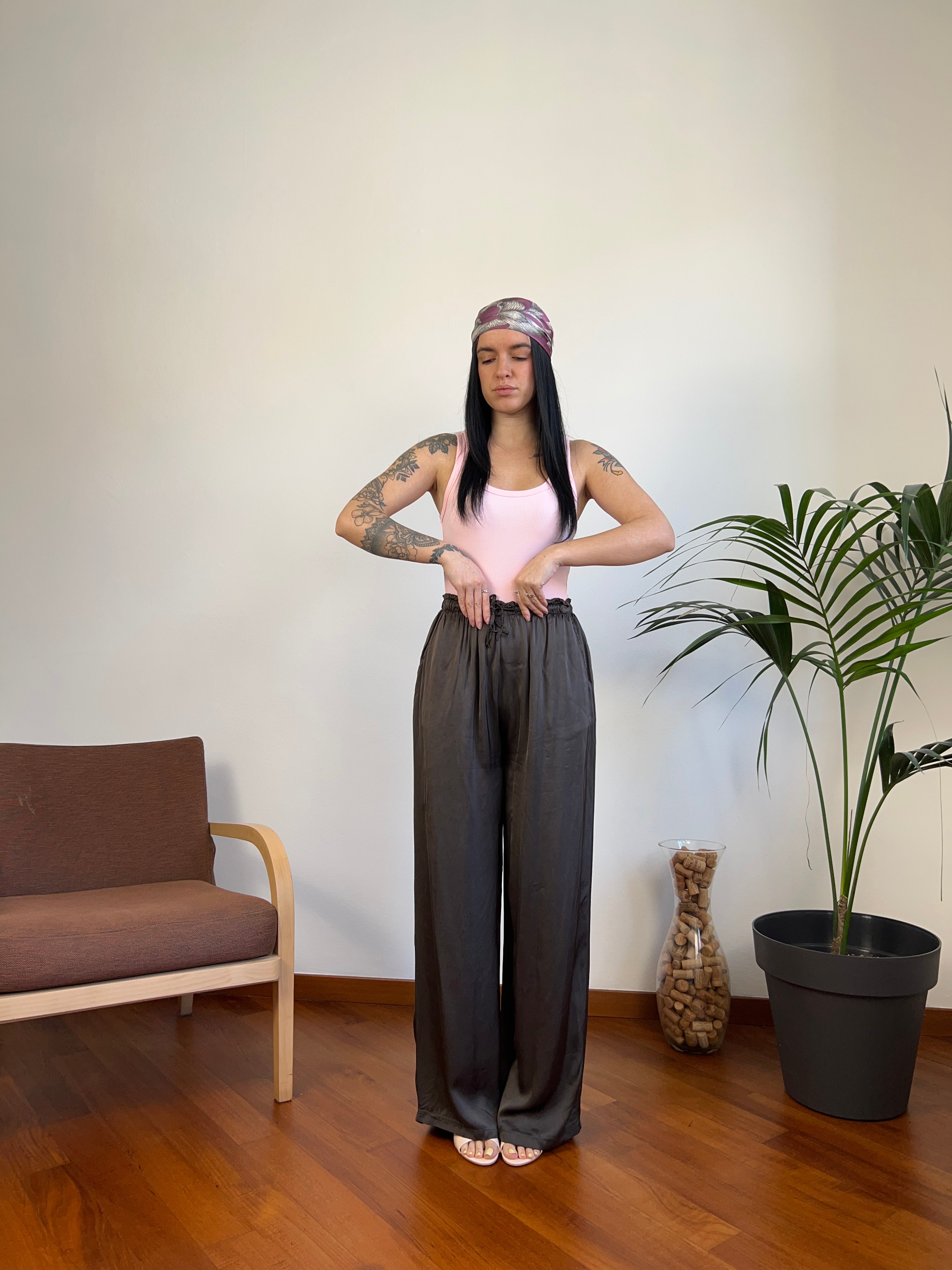 Panta palazzo satin