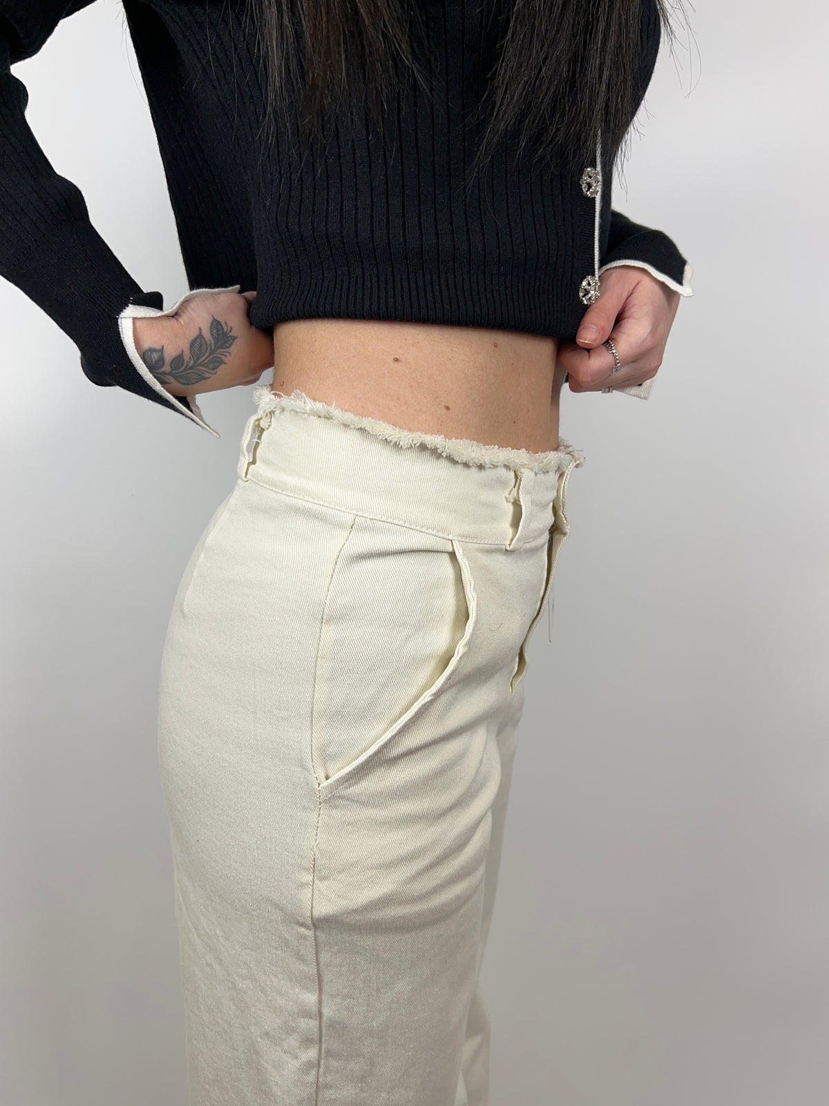 Jeans sfrangiato