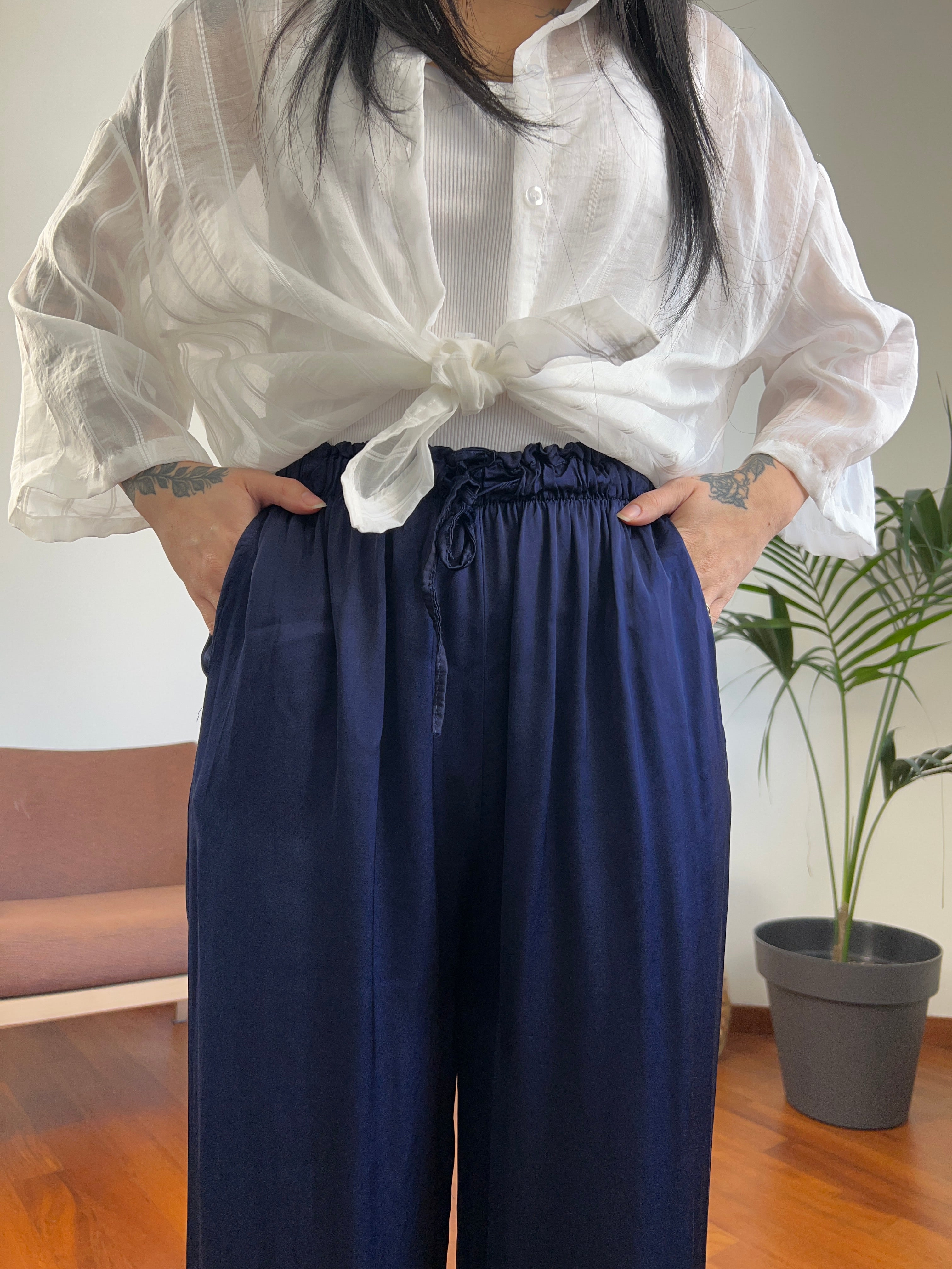 Panta palazzo satin
