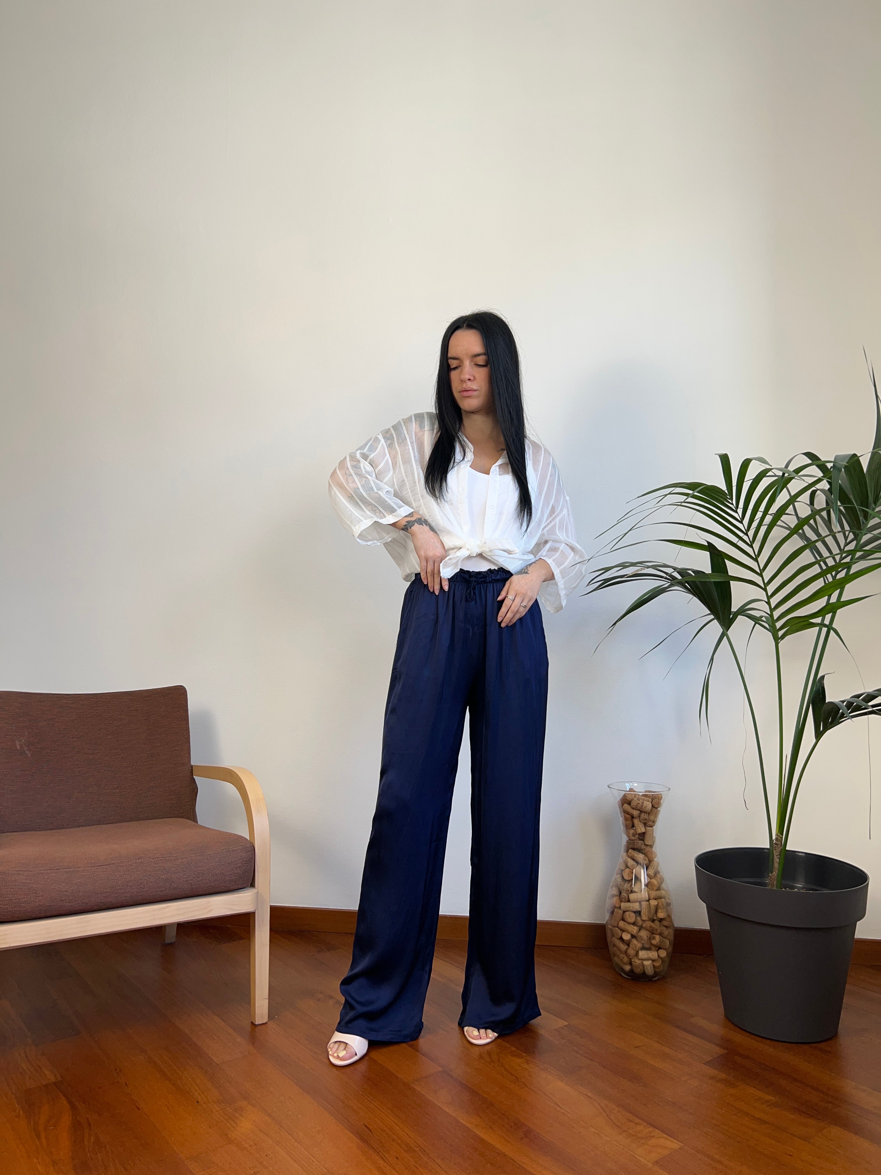 Panta palazzo satin