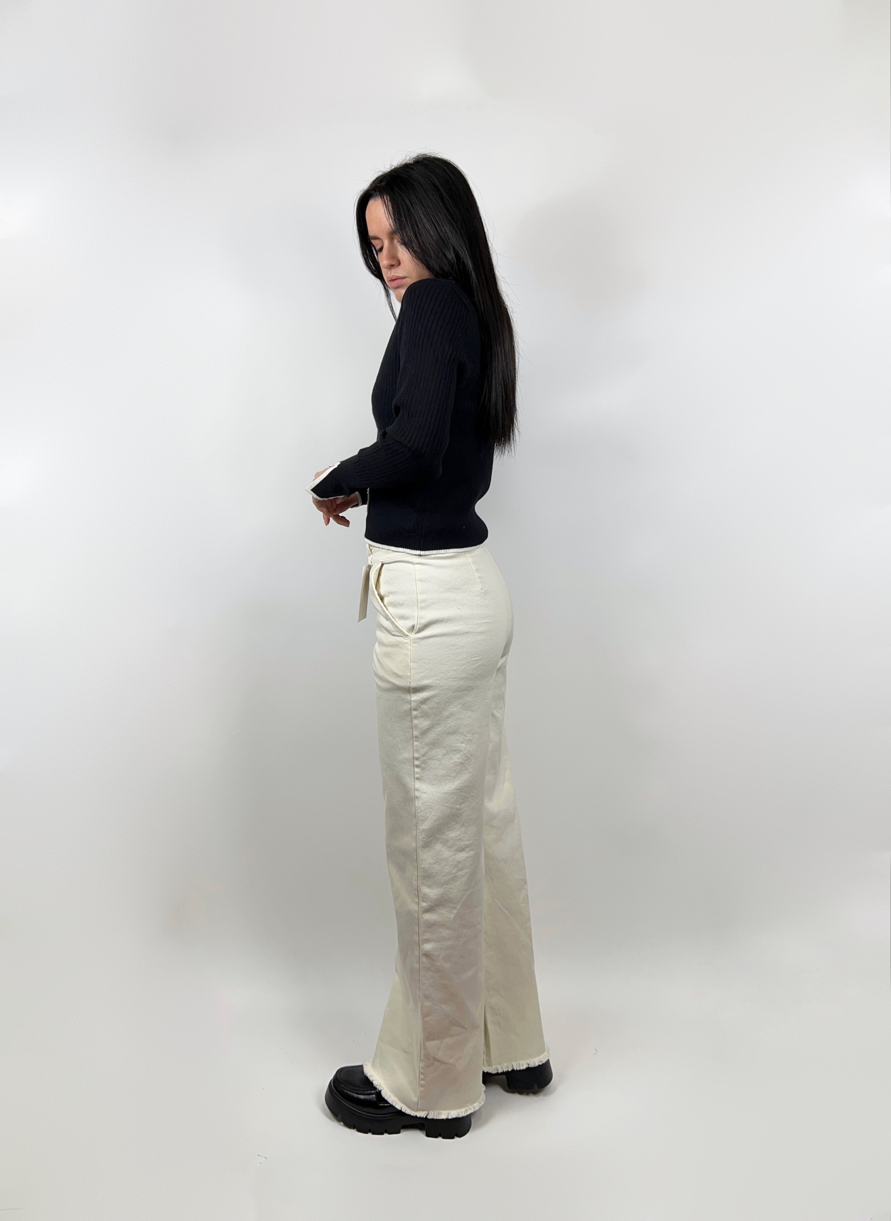 Jeans sfrangiato