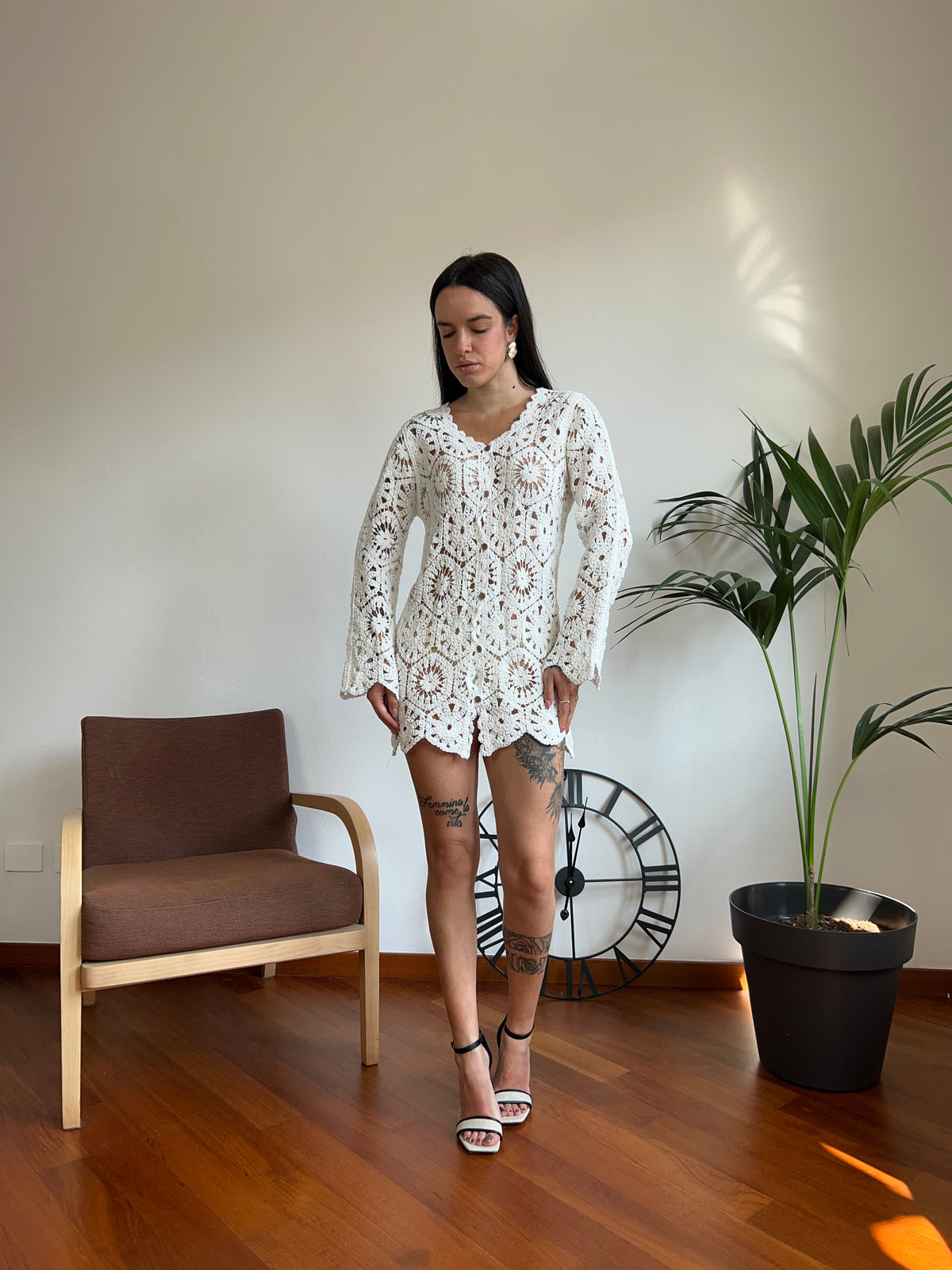 Cardigan Macramè