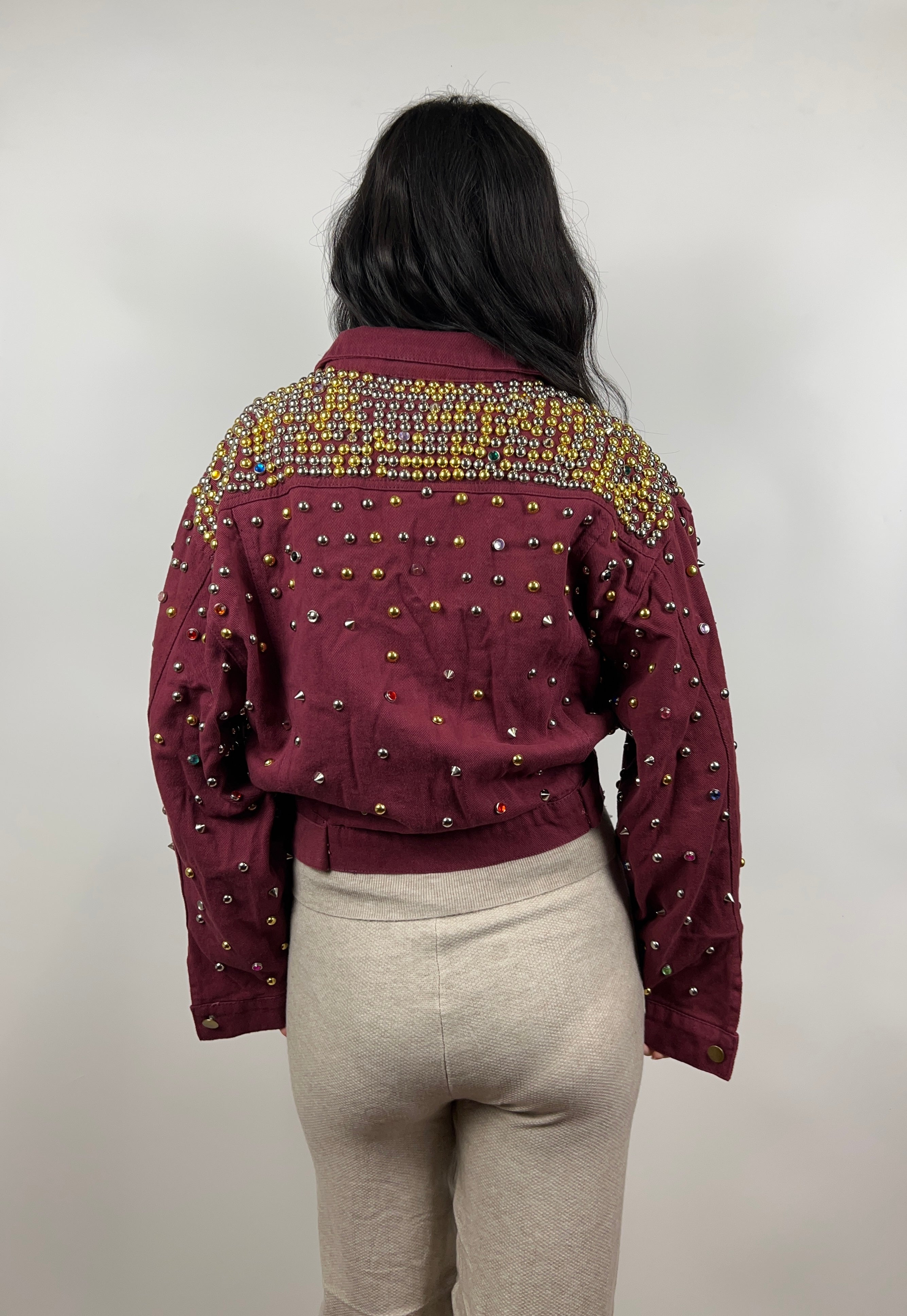Giacca Denim Bordeaux