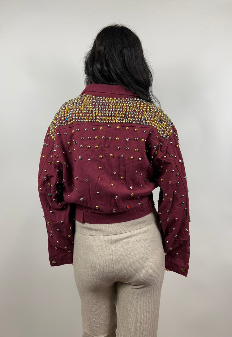 Giacca Denim Bordeaux