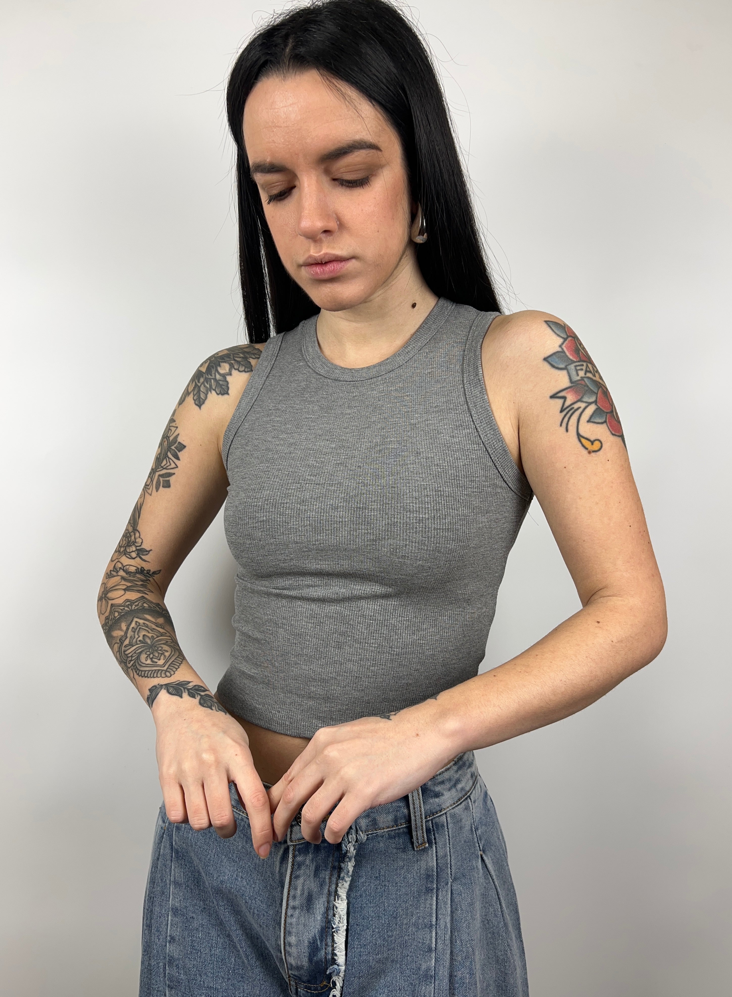 Crop top costine