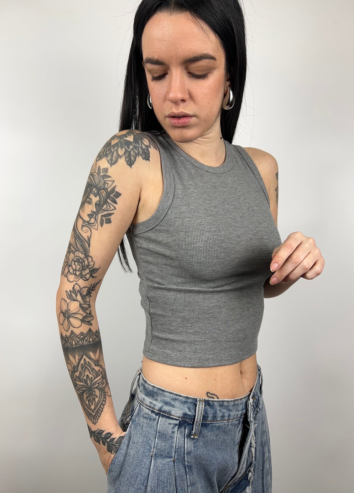 Crop top costine