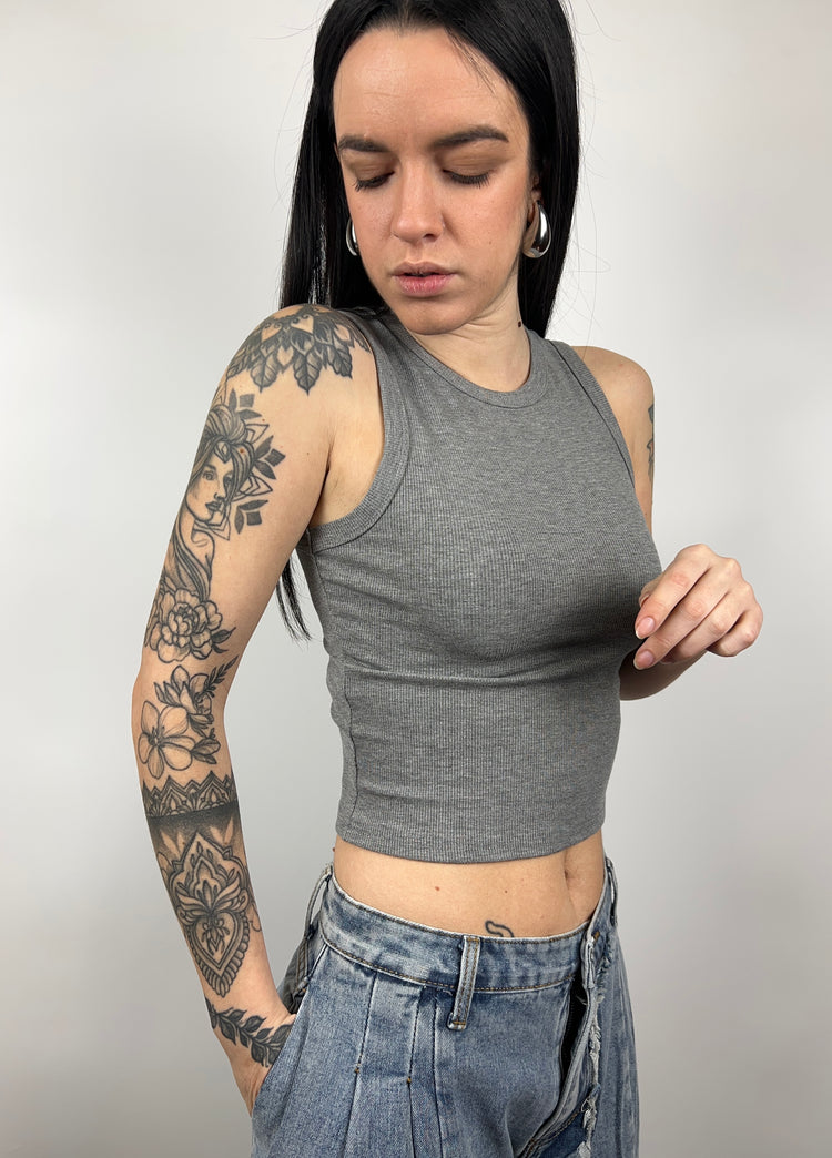 Crop top costine