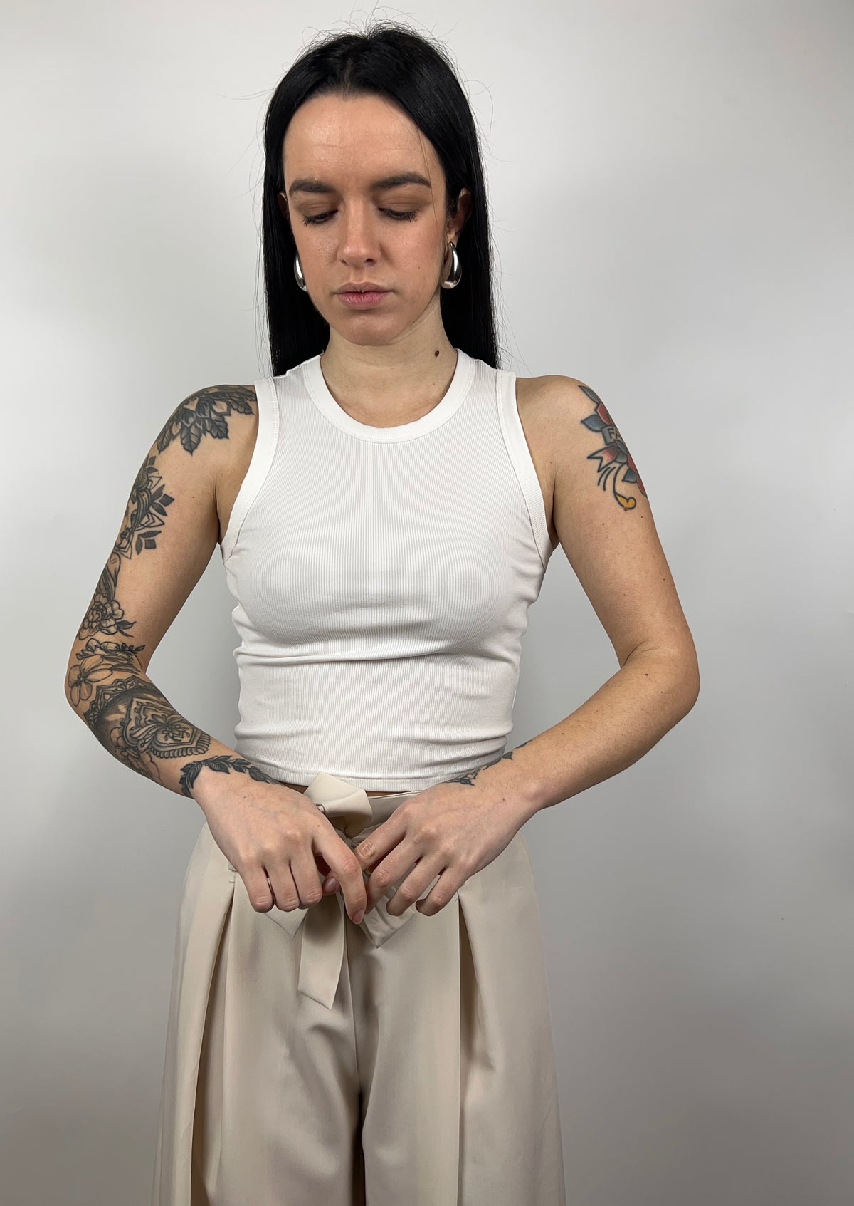 Crop top costine