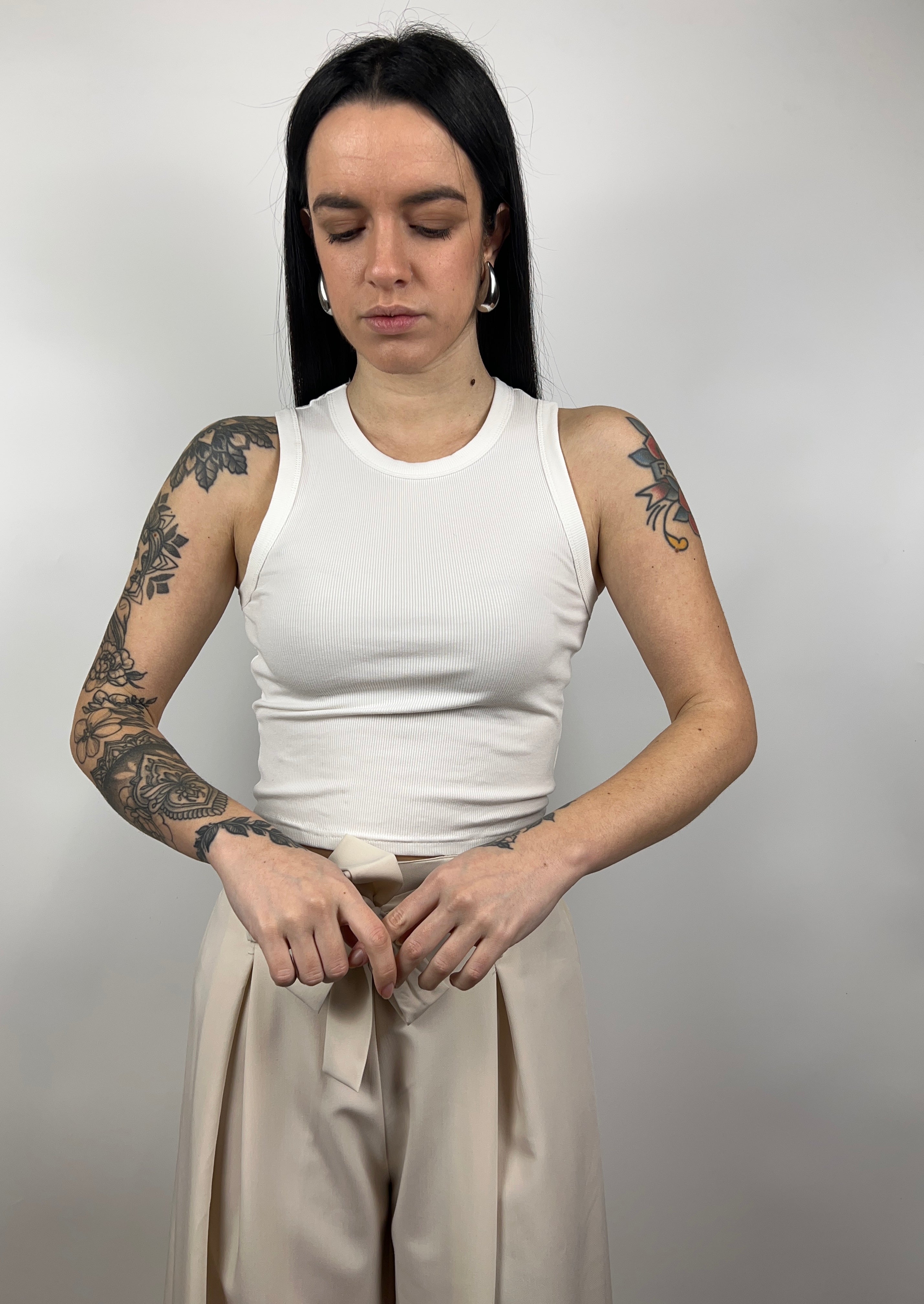 Crop top costine
