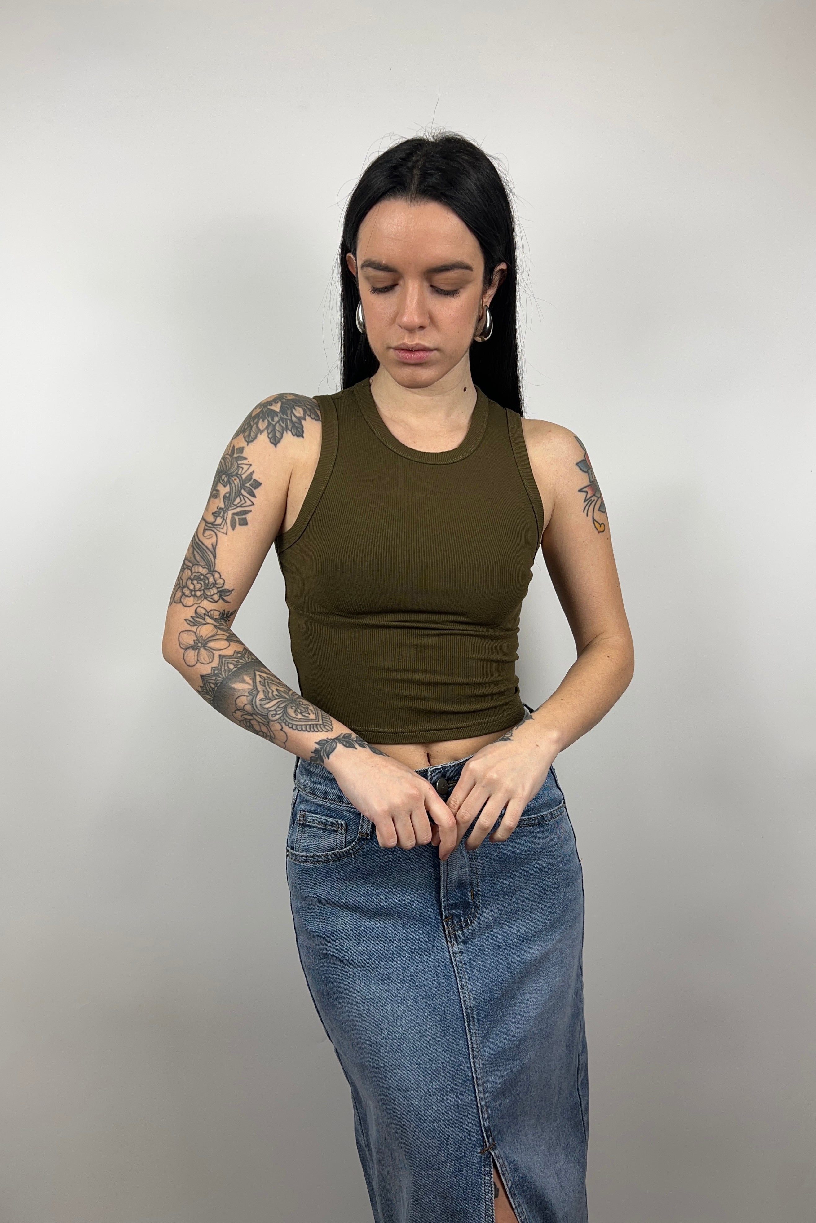 Crop top costine